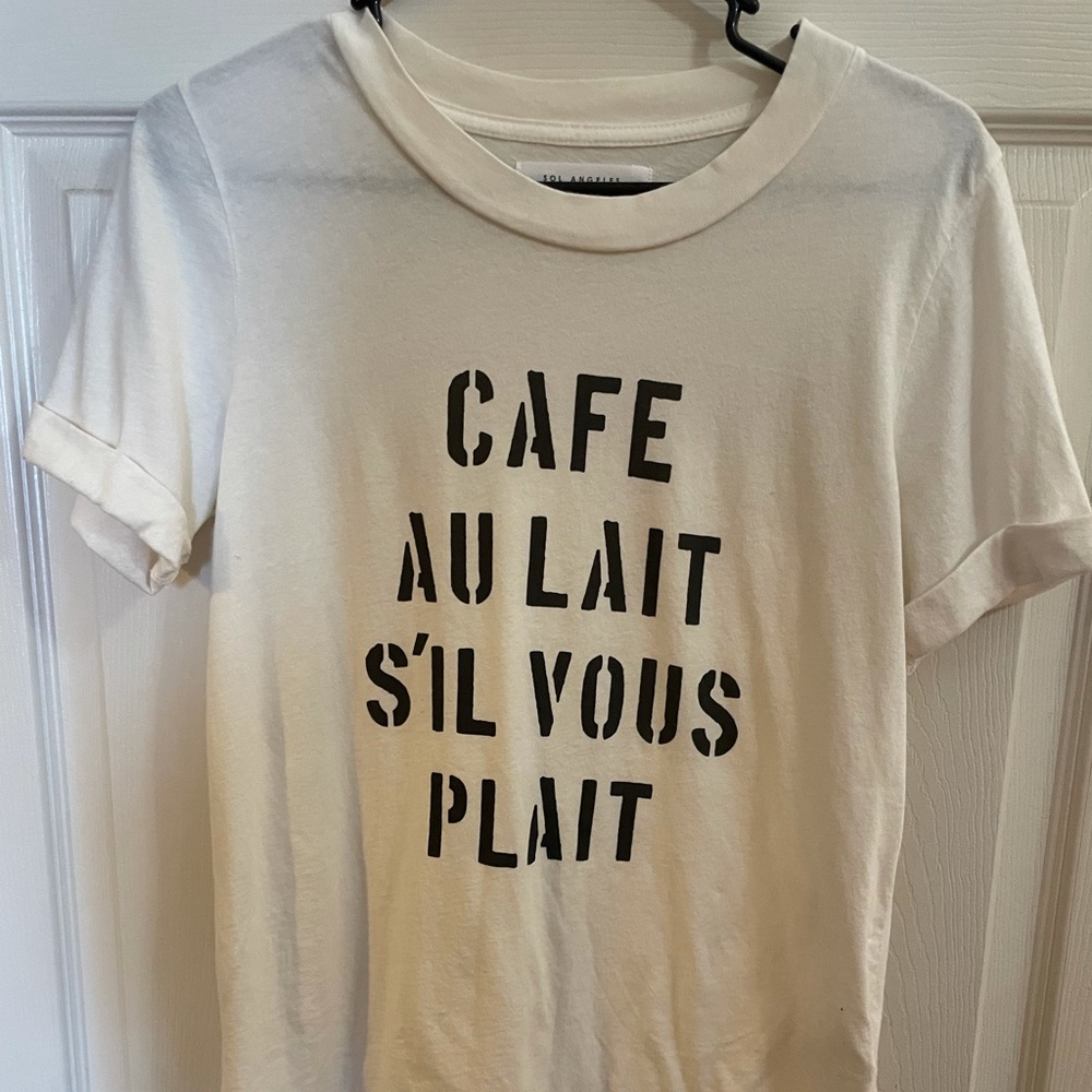 Anthropologie white short sleeve t shirt XS